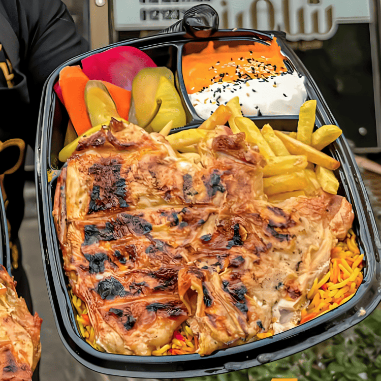 نصف فرخة مخلية